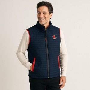 Bayer Cardinals XL Unisex St Louis Cardinals Full Zip Baseball MLB Vest‎ Puffer